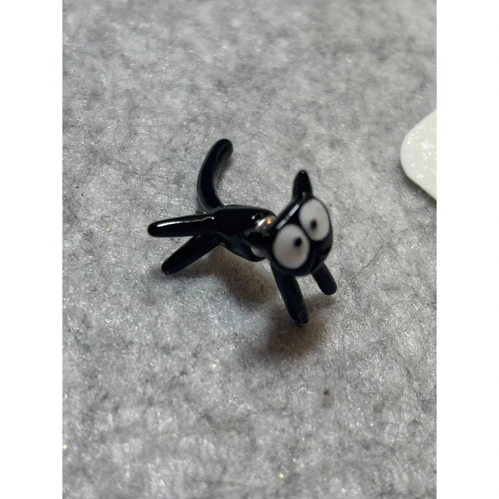 #47. Black Cat 3-D Earrings